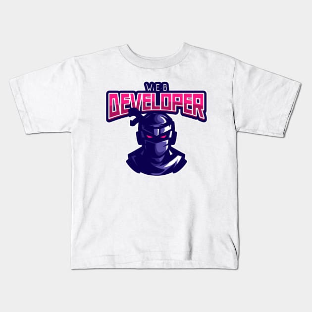 Ninja Web Developer Kids T-Shirt by ArtDesignDE